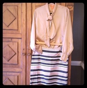 Loft Stripe Mini Skirt